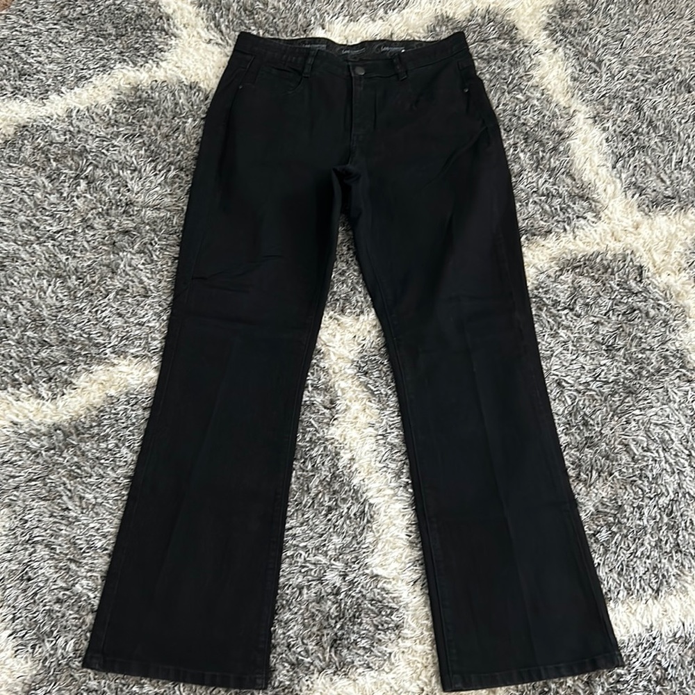 LEE COMFORT STRETCH WAIST BAND BLACK STRAIGHT LEG JEAN